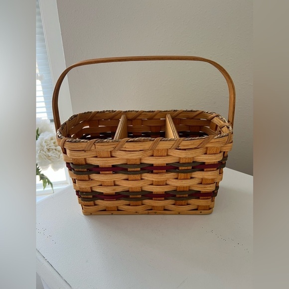 Amish Silverware Organizer Storage Basket | Yoder Family WI - Picture 1 of 9